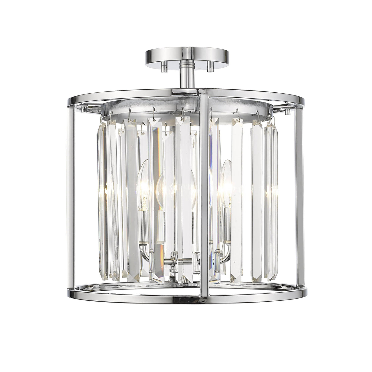 Chrome 3 Light Semi Flush Mount I26310