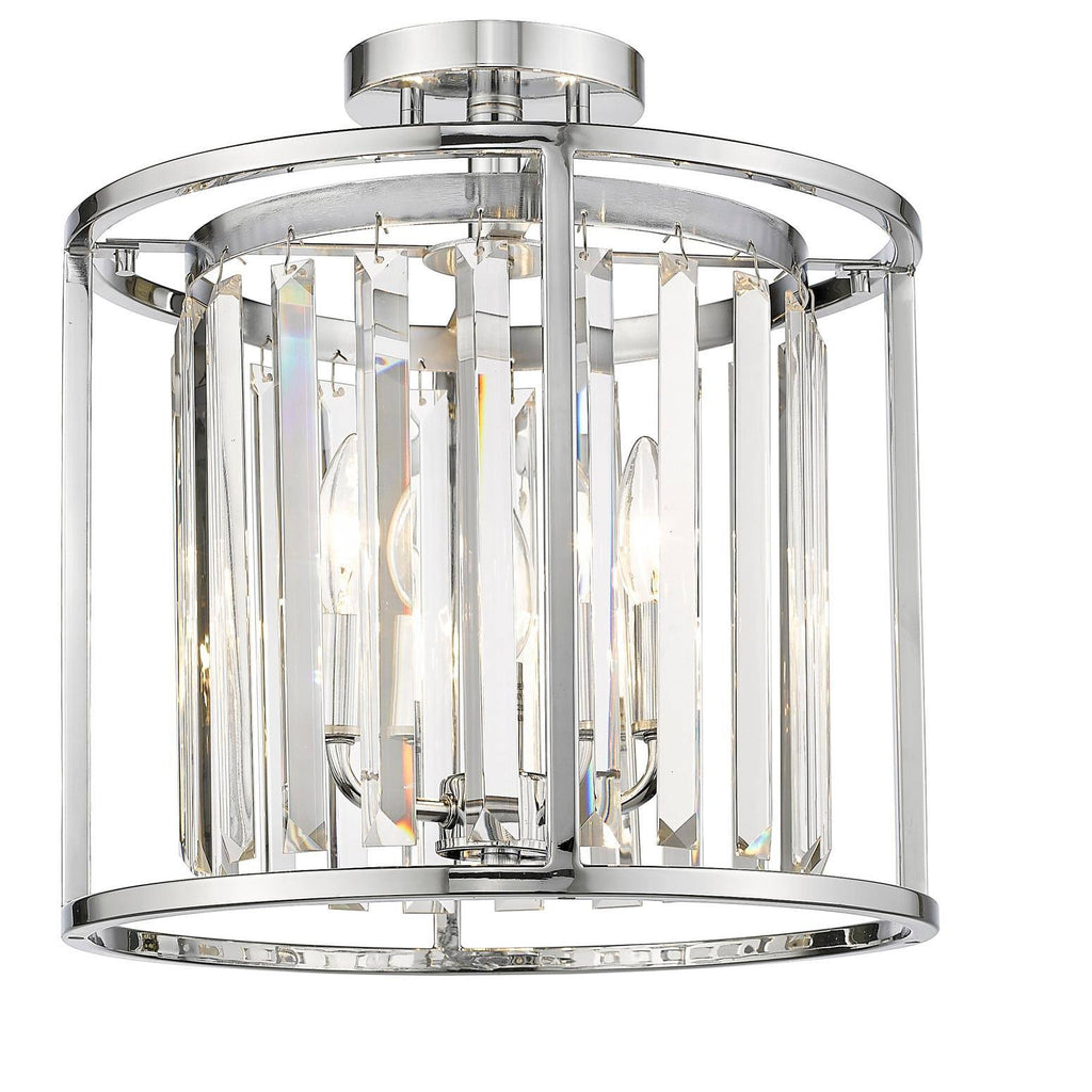 Chrome 3 Light Semi Flush Mount I26310