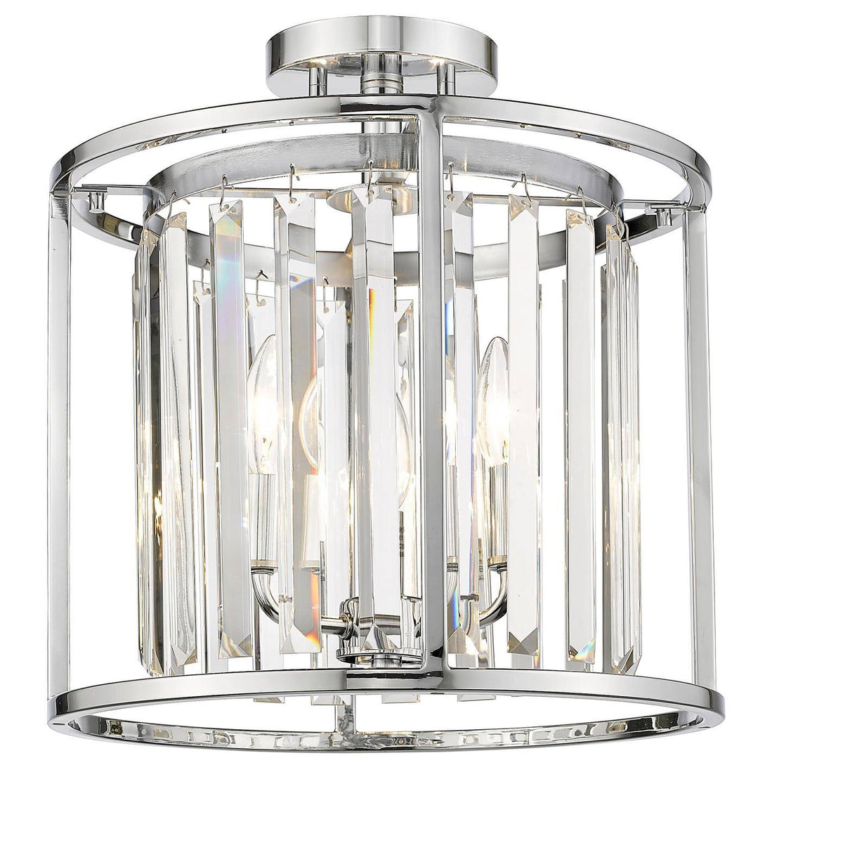 Chrome 3 Light Semi Flush Mount I26310