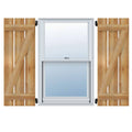 Board-n-Batten Shutters with Z-Bar, Rough Sawn Western Red Cedar N864
