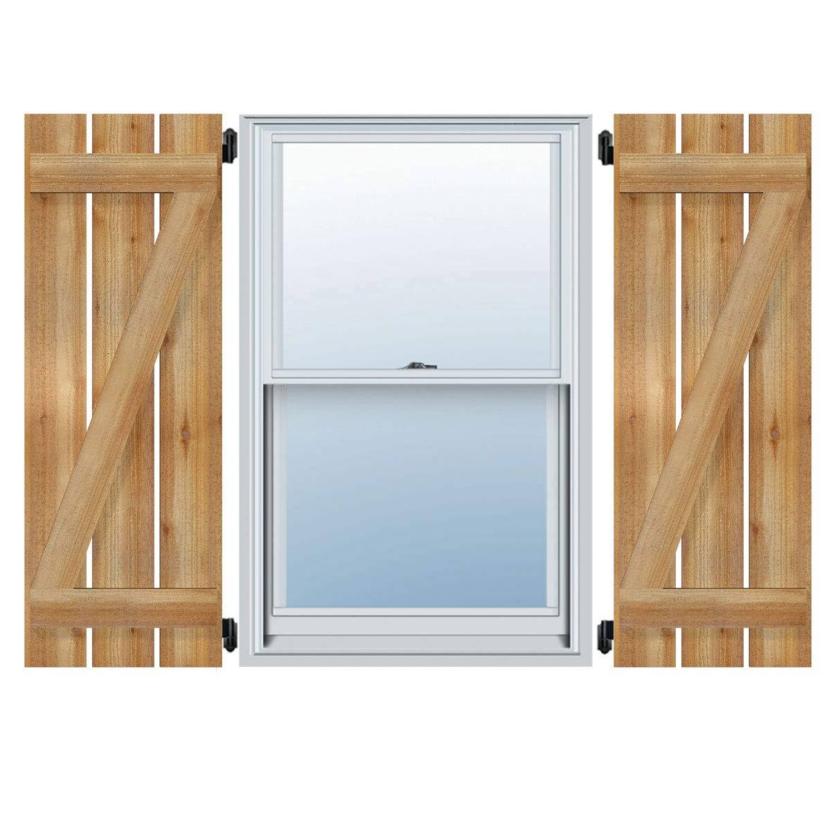 Board-n-Batten Shutters with Z-Bar, Rough Sawn Western Red Cedar N864