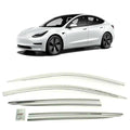Chrome Side Window Visors Rain Guards Deflectors B291