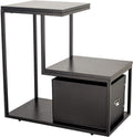 Small Wooden Sofa Side Table with Storage Shelf and 2 Drawers Q3600