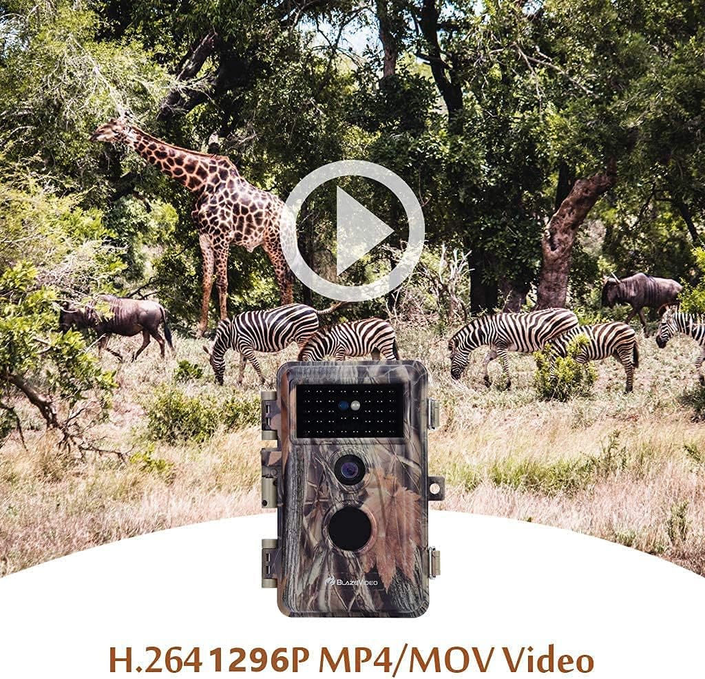 2-Pack 24MP Full HD 1296P Night Vision Motion Activated Waterproof Deer Cameras Q61496