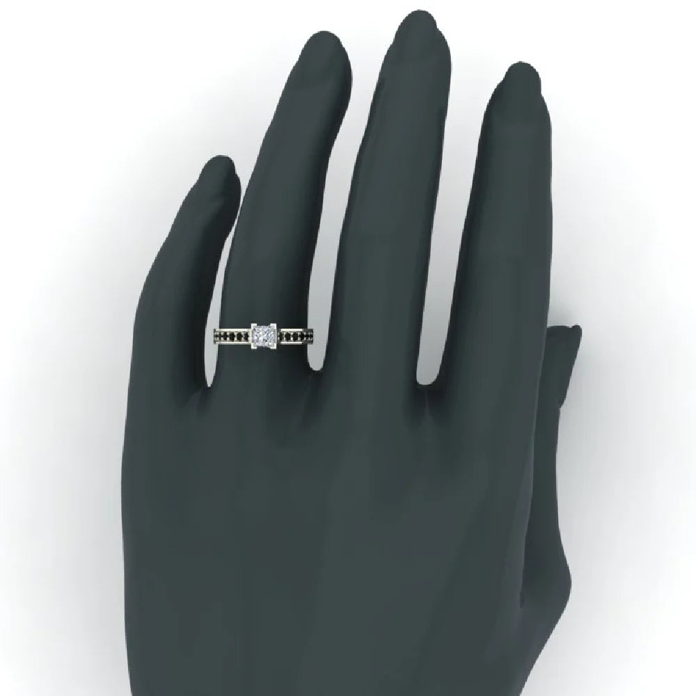 3/4 CT TW 14K White Gold Black Diamond Ring P315831