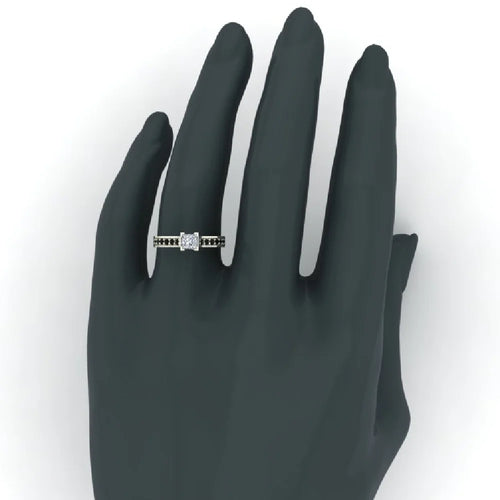 3/4 CT TW 14K White Gold Black Diamond Ring P315831