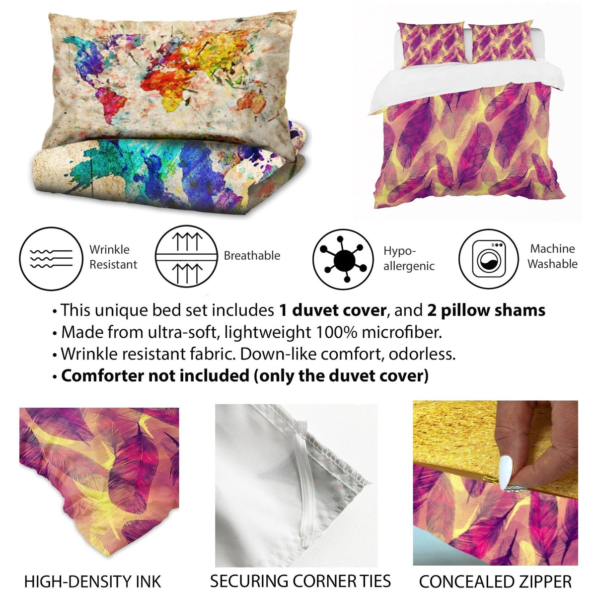 King Geometric Bedding Set with 2 King Shams Q6679