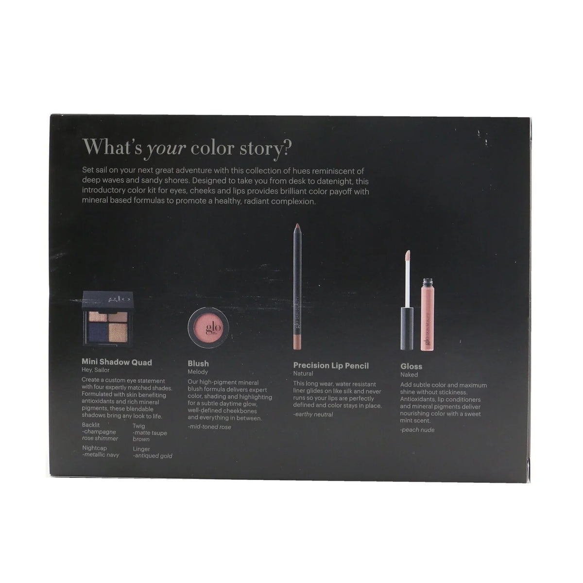Mini Shadow Quad + Blush + Lip Pencil + Lip Gloss 4pcs G89200