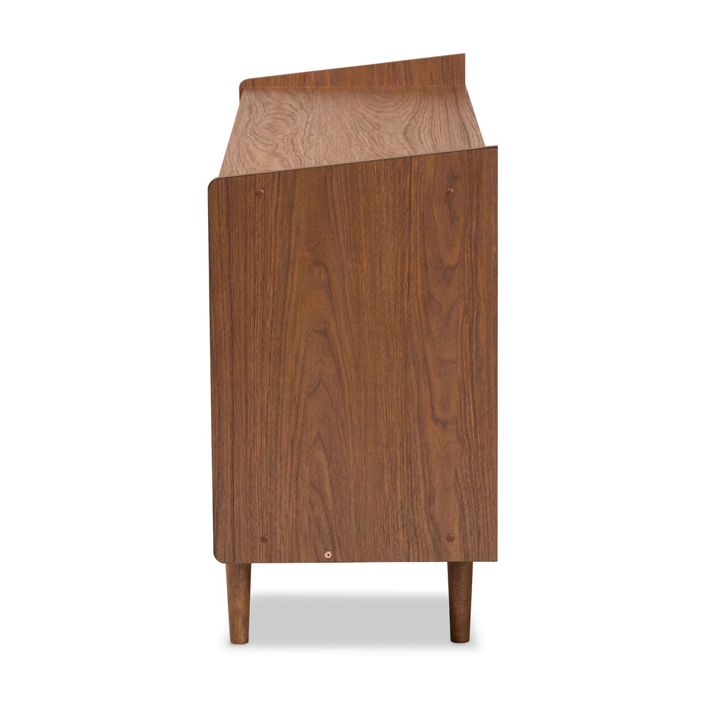 Walnut Brown and Grey Gradient Wood 2-Door Sideboard Buffet P941752