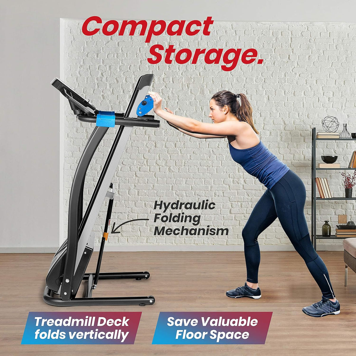 Slim Folding Electric 2.5 HP Treadmill K3767