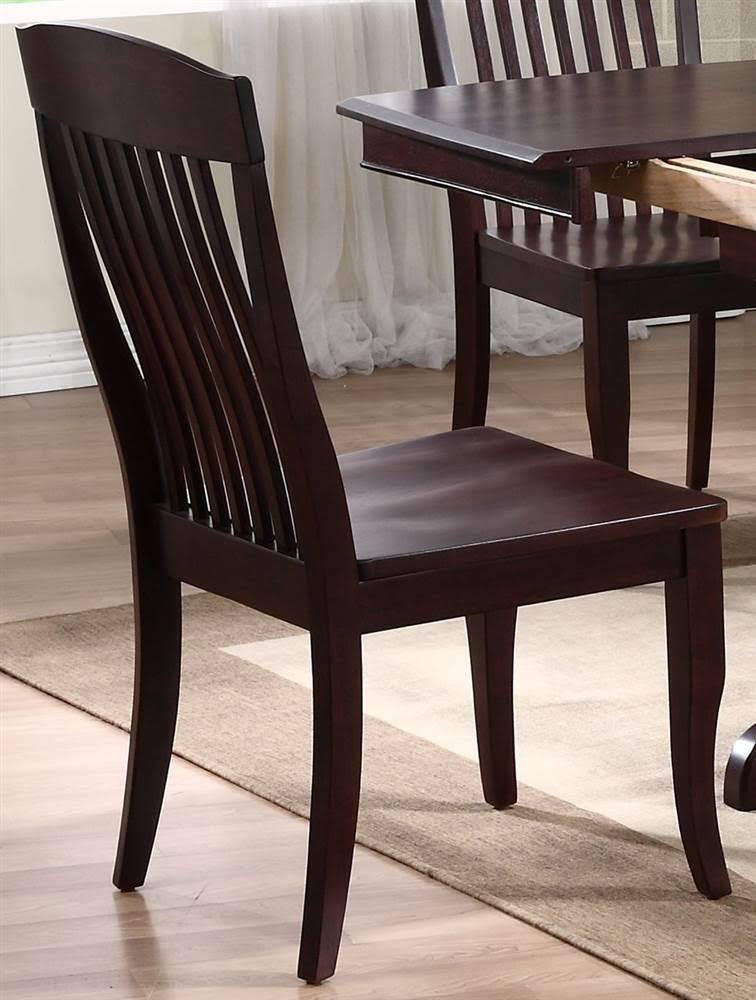 Contemporary Slat Back Side Chair - Set of 2 W594