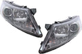 Halogen Headlight for 2011-2014 KIA Optima, Driver and Passenger Side, Unpainted, Bulbs Included D301