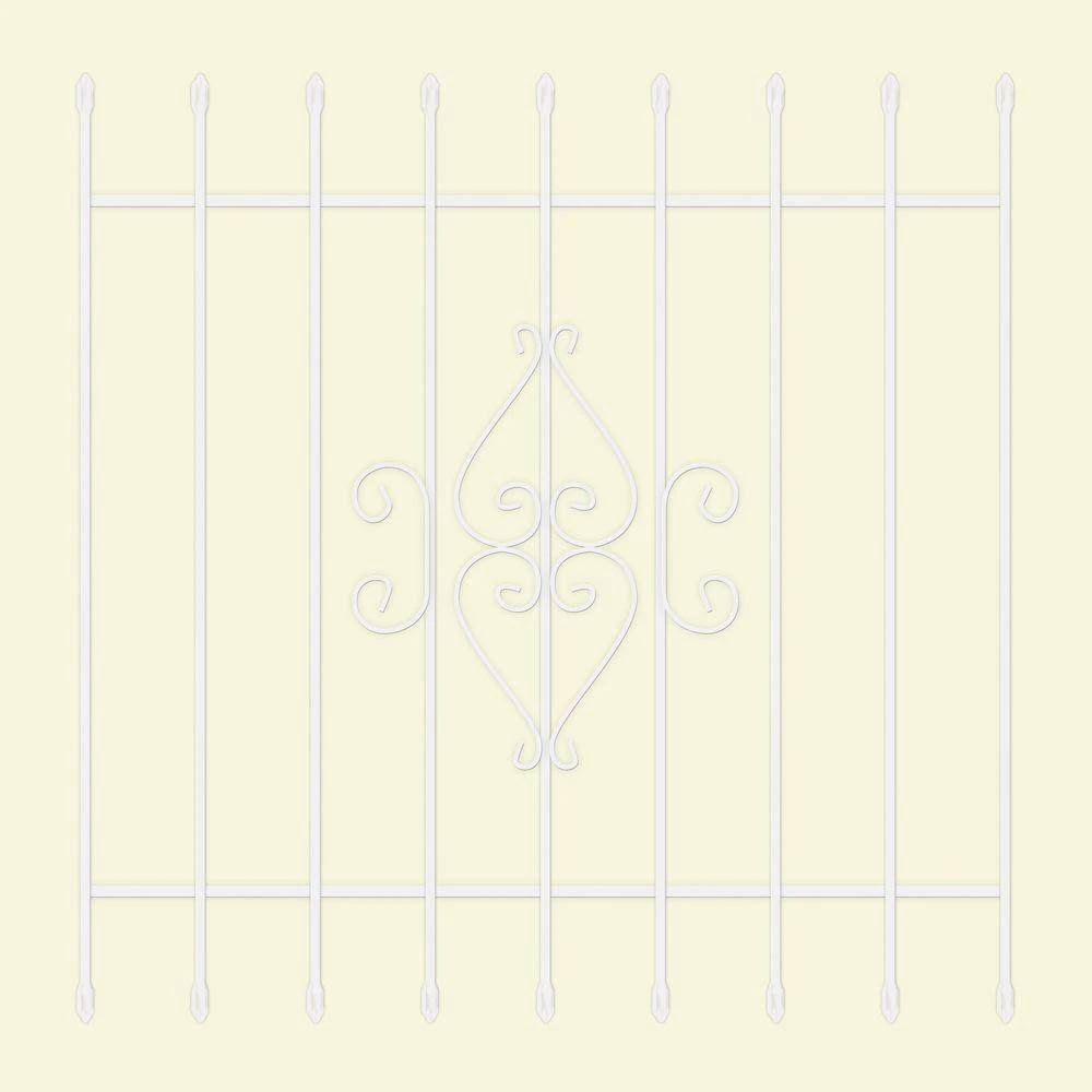 White 9-Bar Window Guard J972