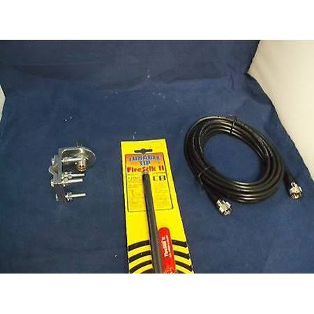 2ft Black CB Antenna with 18ft Coax, Bracket & Stud N168420