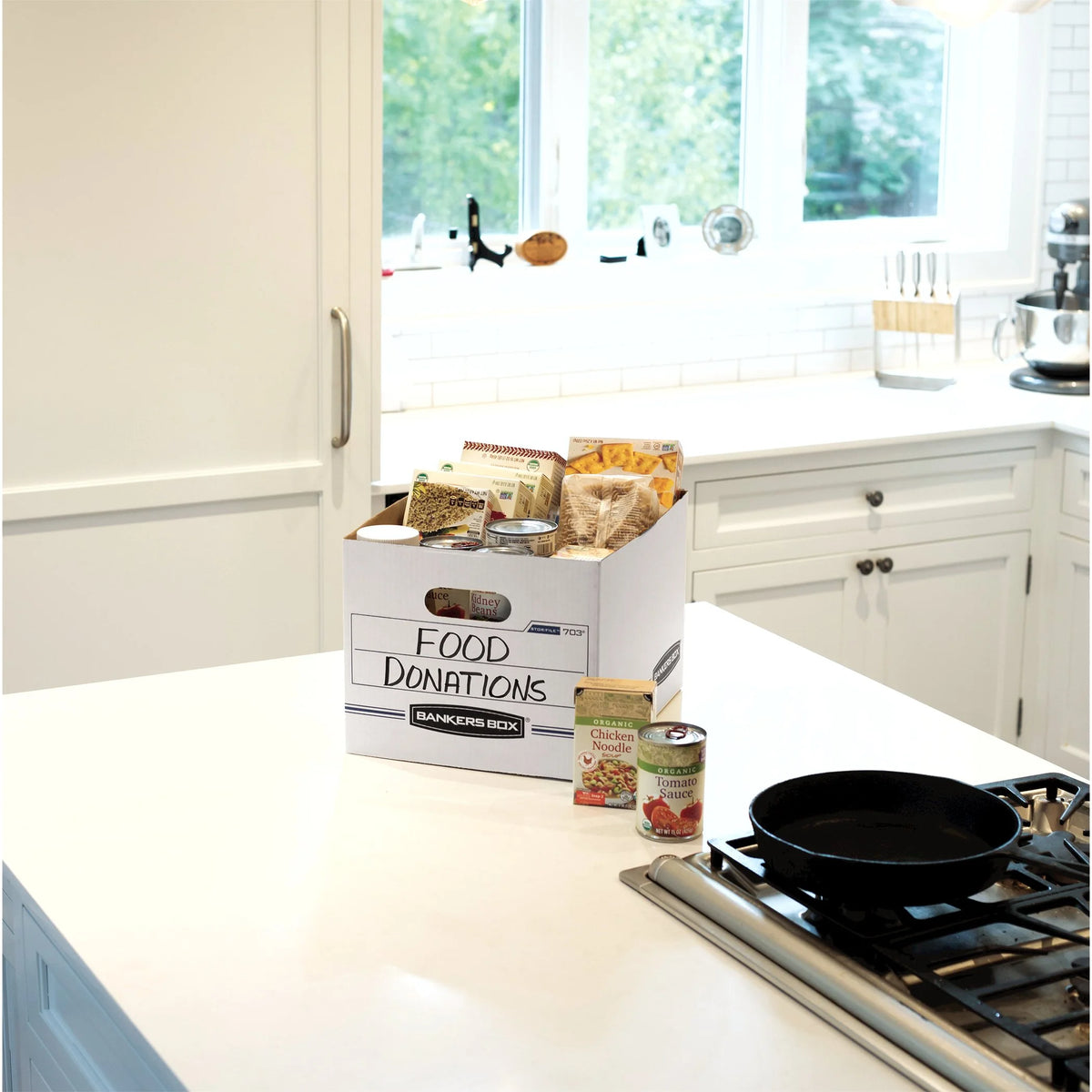 Letter/Legal Size Storage Boxes, 4 per Carton, White P2279