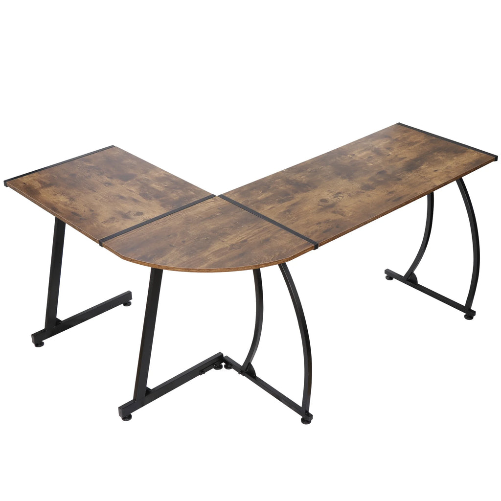 Brown L-Shaped Computer Desk X611