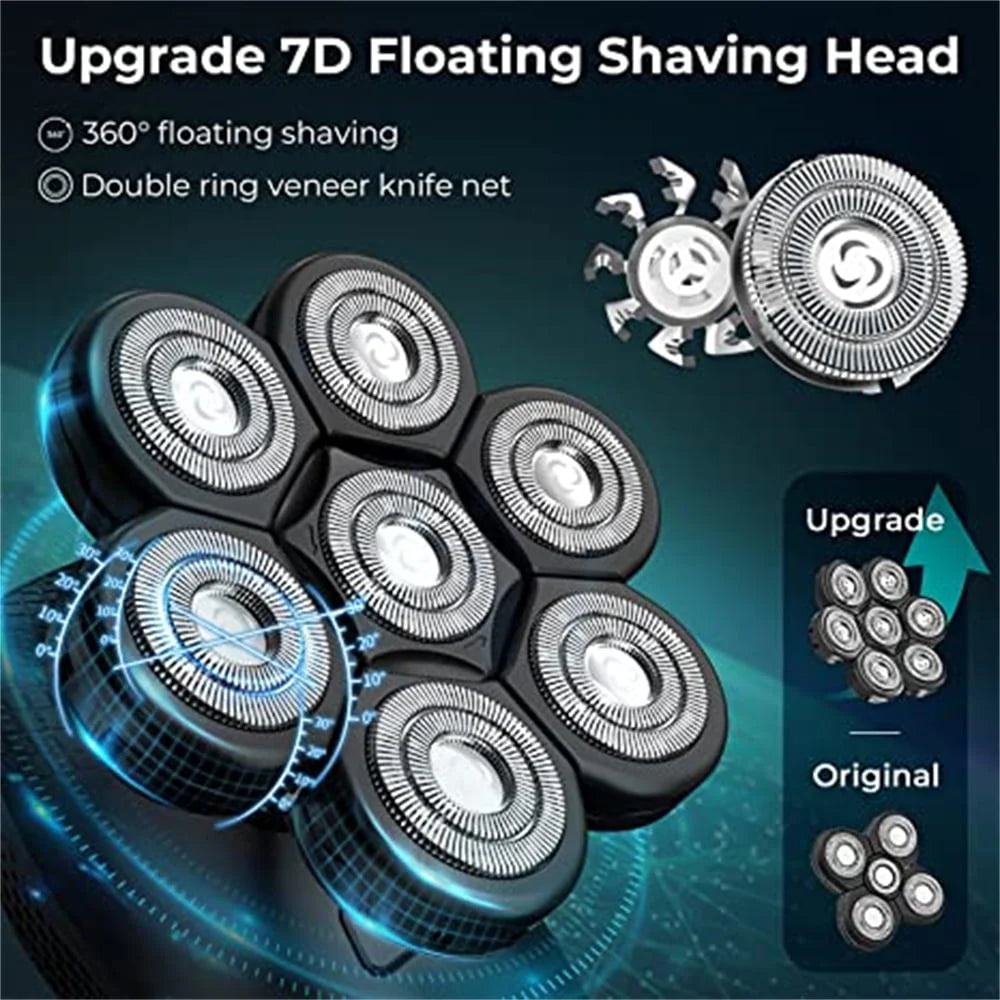 5 in 1 Waterproof Wet/Dry Electric Head Shaver L321971