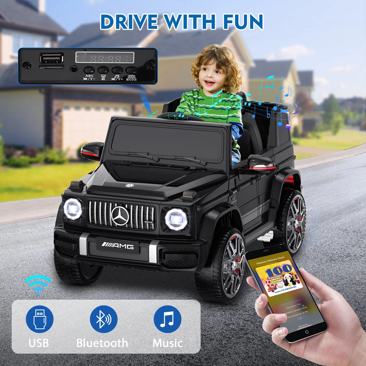 12Volt 1 Seater Powered Ride on Toy with Remote Control U7801