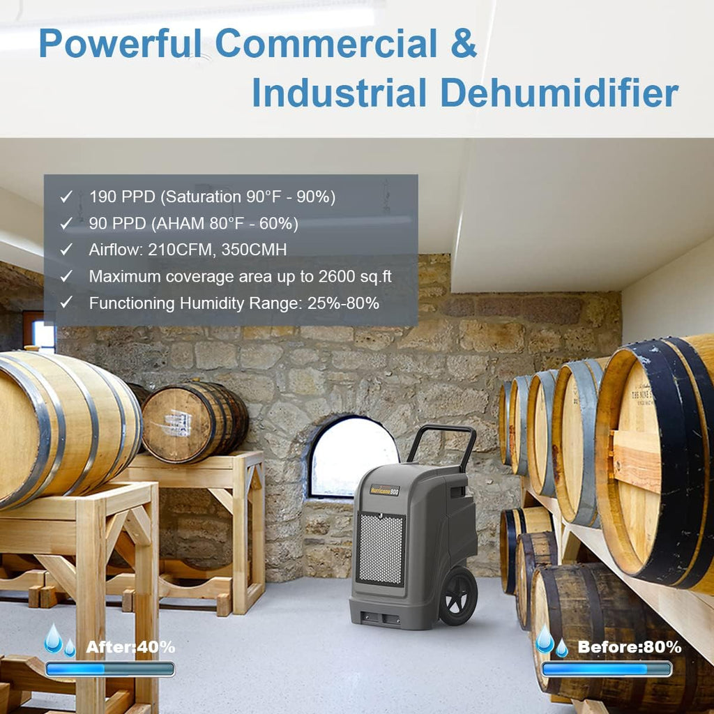 190 PPD Commercial and Industrial Dehumidifier with Pump G9101