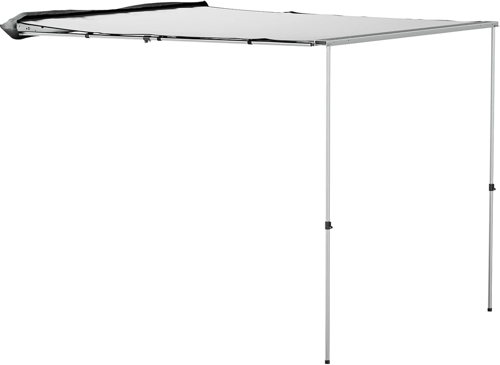 Car Side Awning, 7.6'x8.2', Retractable Waterproof UV50+ with Carry Bag, Grey D3836