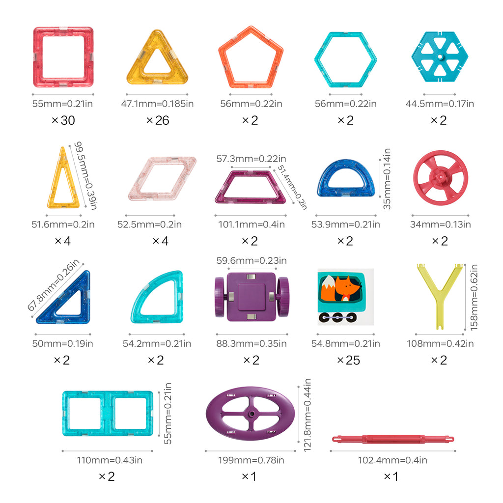 Magnetic Building Blocks with Storage Box V36972