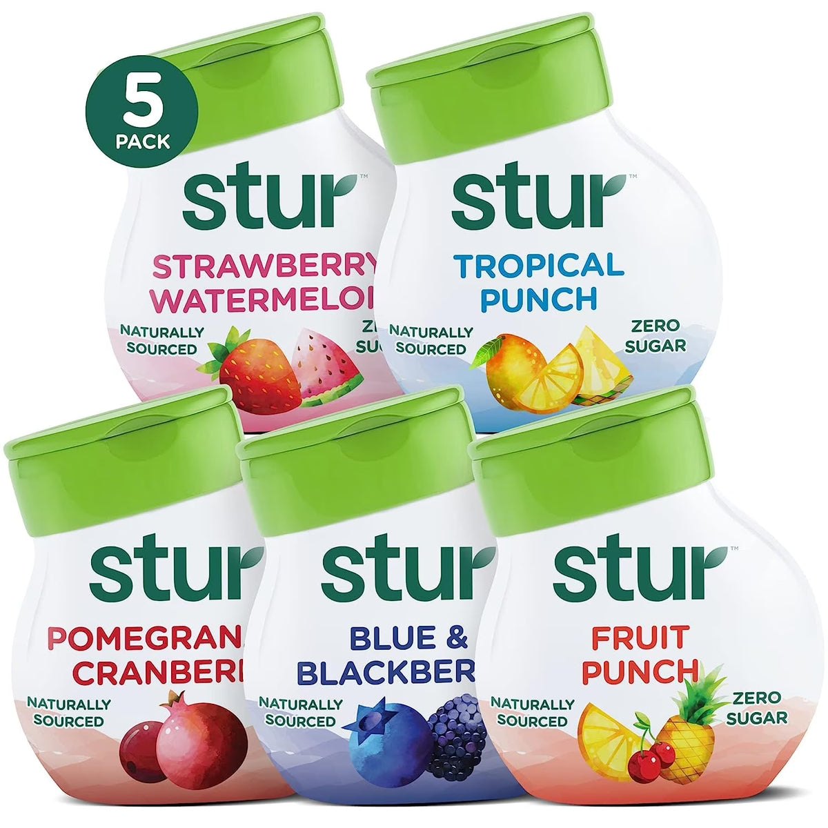 Liquid Water Enhancer Variety, Sugar Free, Zero Calories, 5 Bottles E835316
