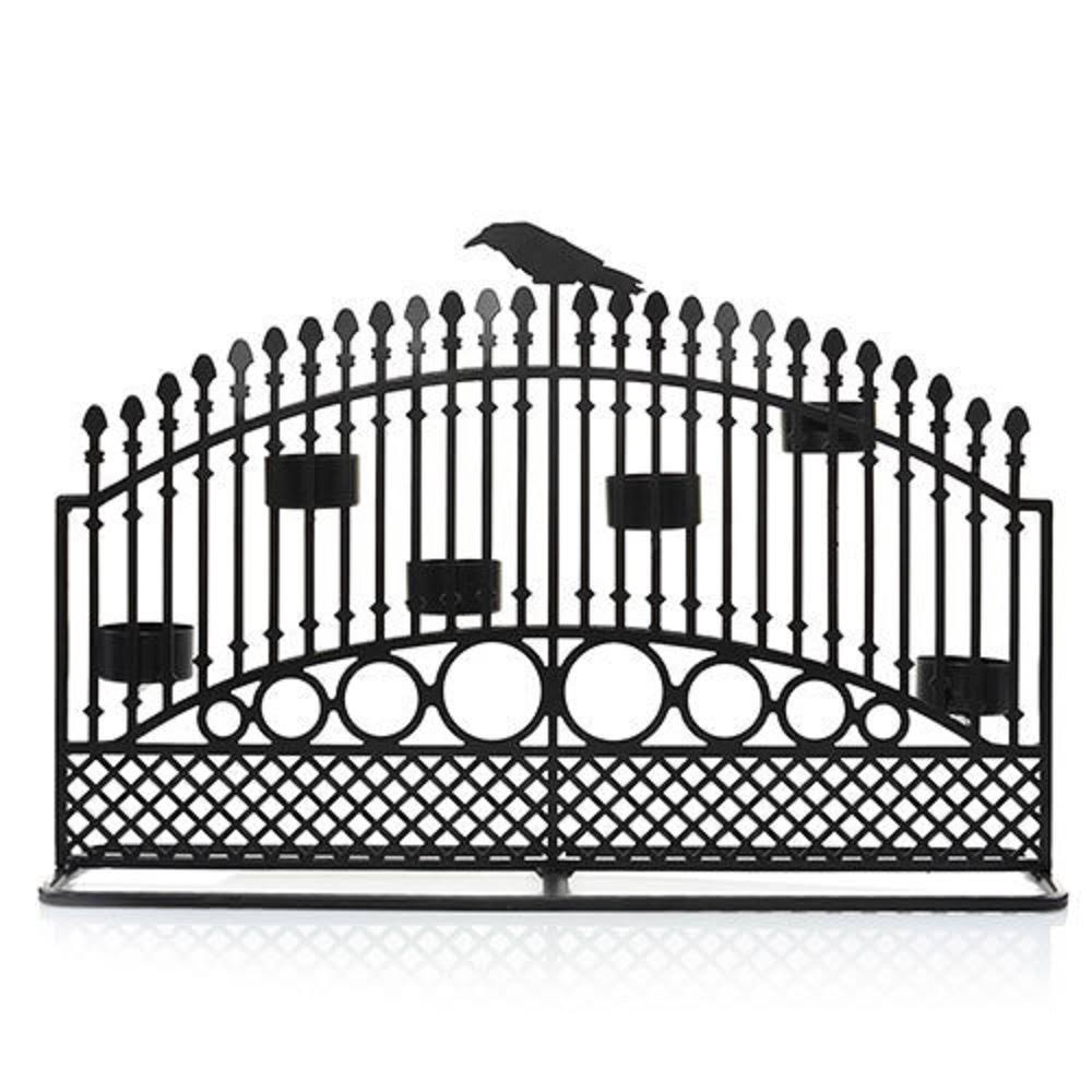 Raven Night Gate Tea Light Candle Holder Q48594