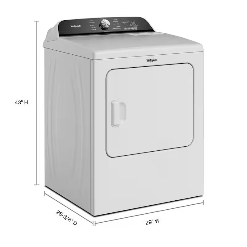 7.0 cu.ft. Vented Front Load Electric Dryer in White K38522