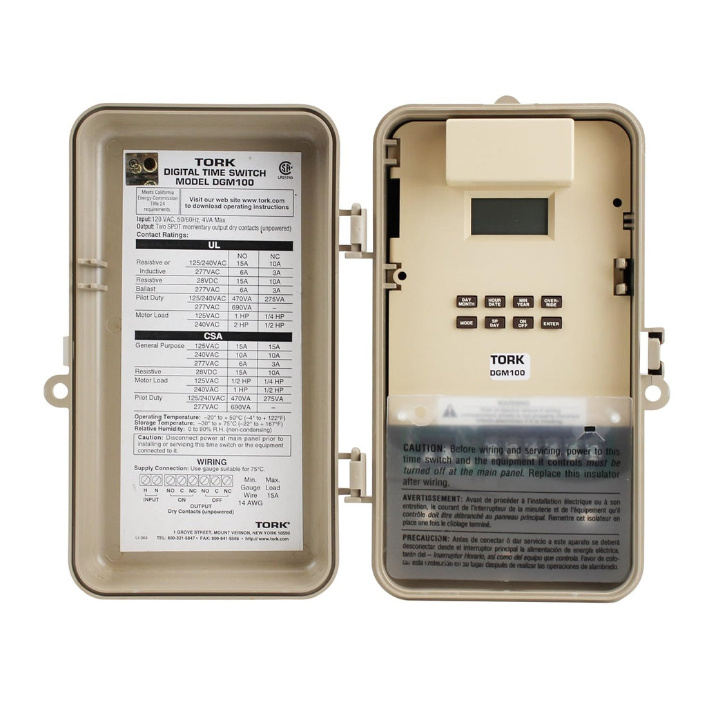 Multipurpose 365/7 Day Time Switch, 120-277 VAC, 1 Channel, SPDT Momentary Output K998518