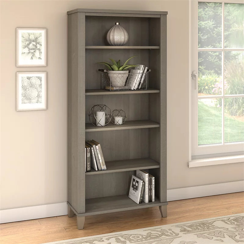 5 Shelf Bookcase in Ash Gray I8517