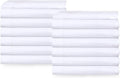 Twin Flat Sheet 66X108 inches Pack of 24 Bright White Cotton Rich H5119