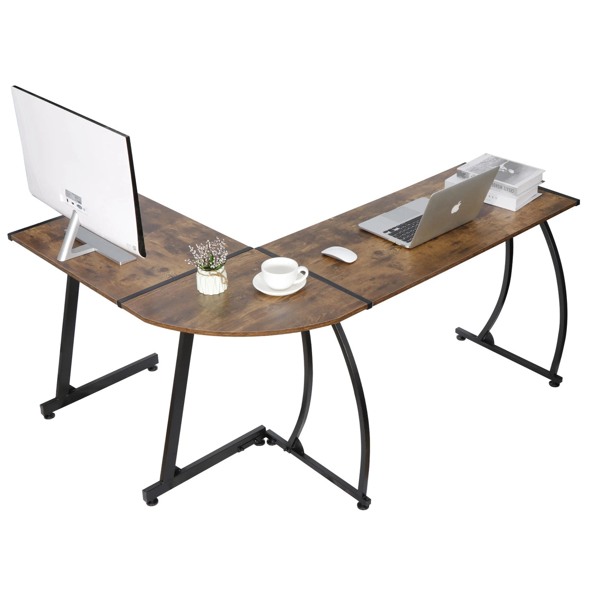 Brown L-Shaped Computer Desk X611