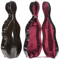 Black Fiberglass 4/4 Cello Case Q373