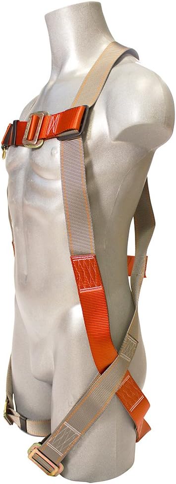 Safety Harness with 6FT Lanyard Kit, Size M-XXL, Blue, Coyote Brown/Orange Q3865