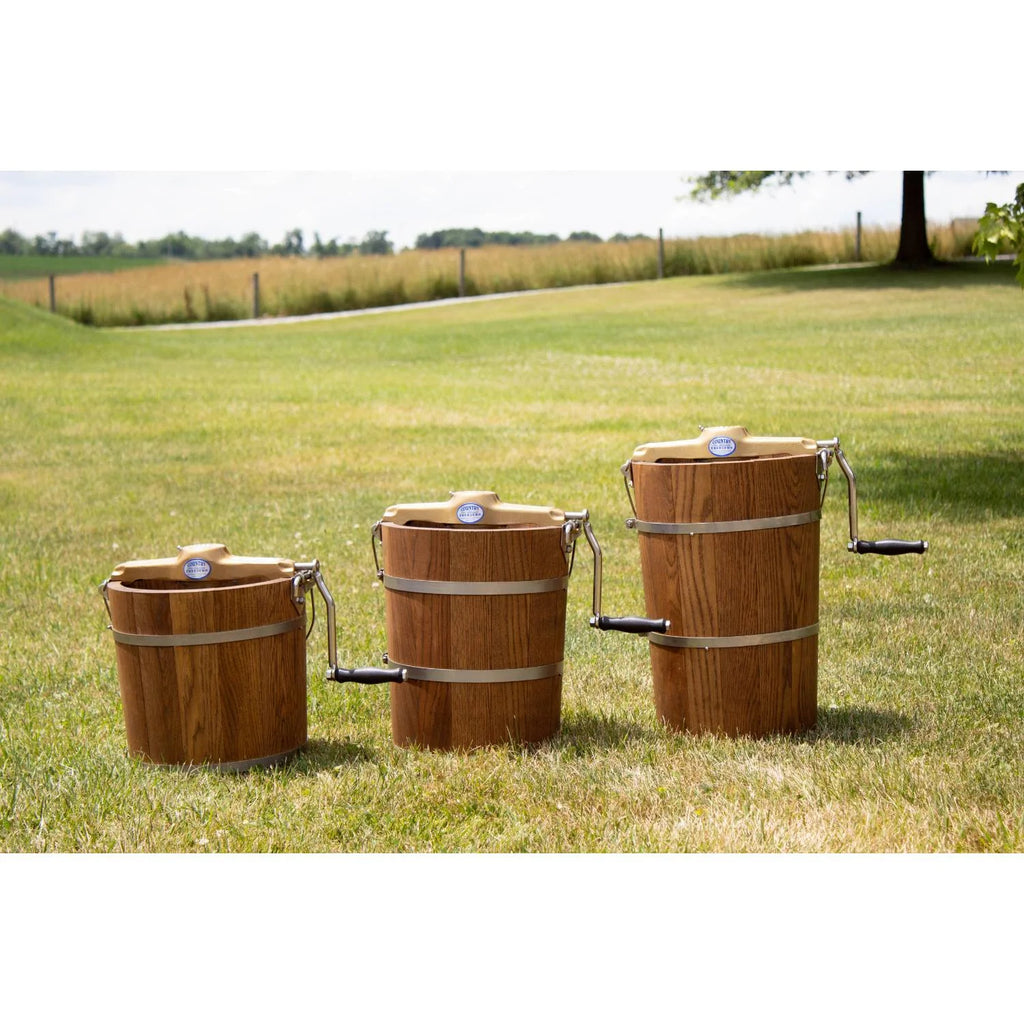Manual Ice Cream Maker with Stainless Steel Can and Oak Tub, 8 Quart G907519
