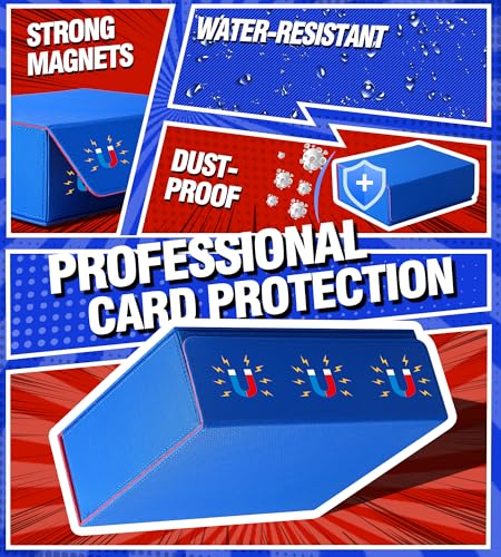 Trading Card Storage Box 2400+ Card Deck Case Black and Gray N694