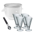 Ice Cream Maker Attachment, Ice Cream Glasses (Set of 4), Ice Cream Scoop D709695