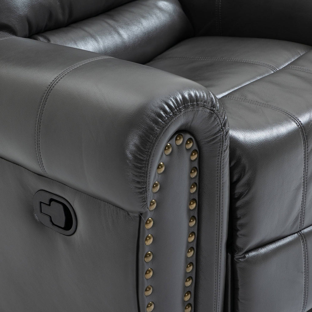 Grey Microfiber Manual Standard Recliner L8831