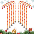 Set of 10 Outdoor Candy Cane Pathway Lights Y4415