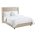 Full / Buckwheat Velvet Wingback Bed J317