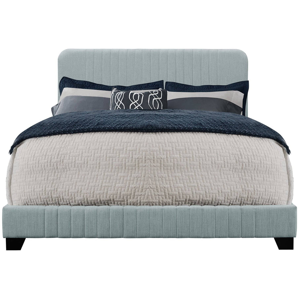 Blue Queen Upholstered Panel Bed G507