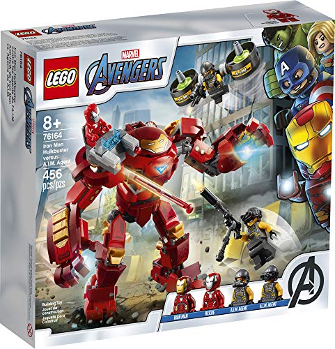 LEGO Marvel Avengers Iron Man Hulkbuster Versus A.I.M. Agent 76164, Brick-Build Avengers Playset with Minifigures (456 Pieces) G79999