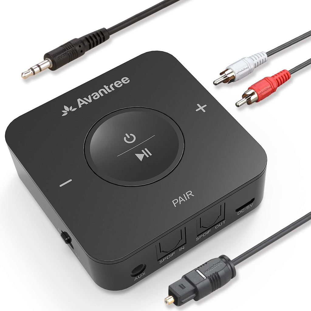 Bluetooth Transmitter Receiver for TV, Optical Digital Toslink, 3.5mm AUX, RCA, Pack of 2 D9937