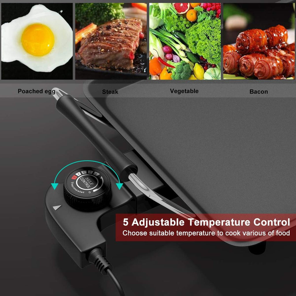 35 Electric Teppanyaki Table Top Grill Griddle, Nonstick Extra Large Griddle Z157144