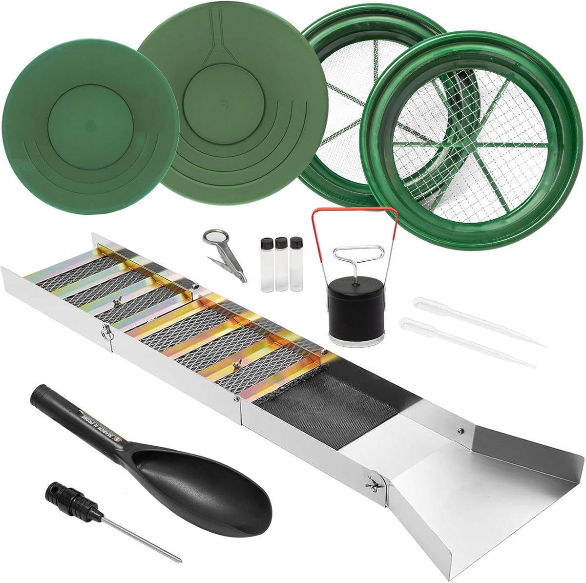 15pc Aluminum Sluice Box Gold Panning Classifier Set M7038