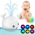 Whale Automatic Spray Water Bath Toy with LED Light or Music W458