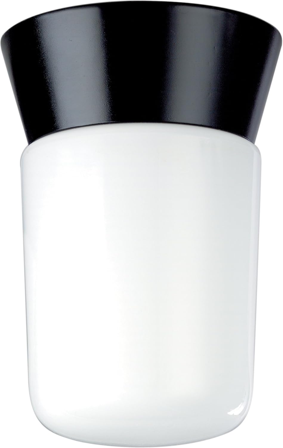 Satin Aluminum Outdoor Wall Mount Light with White Glass Cylinder Z96770