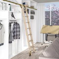 Un-Finished Maple Library Ladder with 8 ft. Rail E741