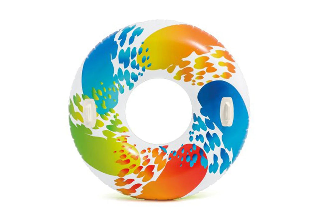 Inflatable 47" Color Whirl Tube Pool Raft with Handles (6 Pack) R725643
