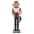 Red and Green Wooden Fisherman Nutcracker 15" V7863
